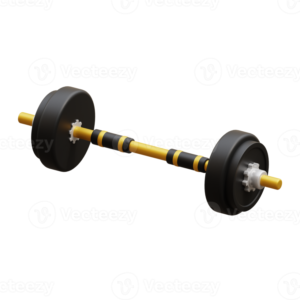 Barbell 3d gym fitness icon png