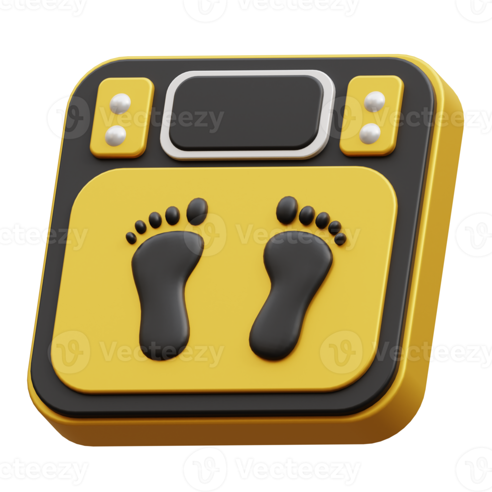 Weight scale 3d gym fitness icon png