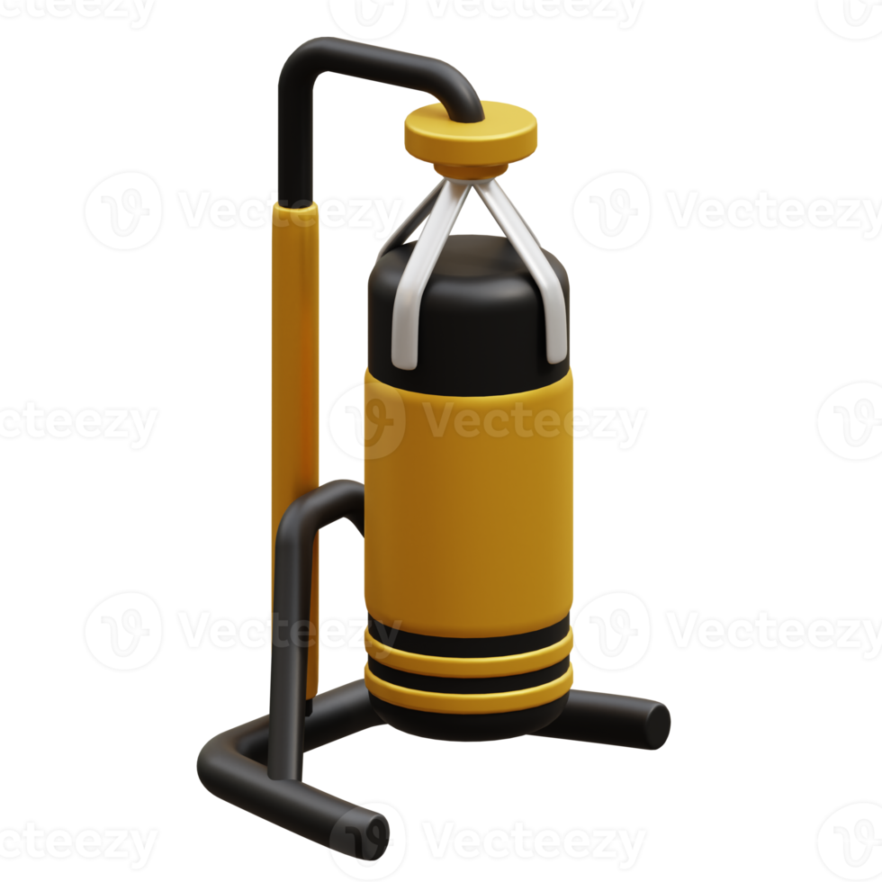 Punching bag 3d gym fitness icon png