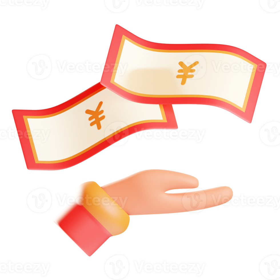 Giving Money 3d Illustration png