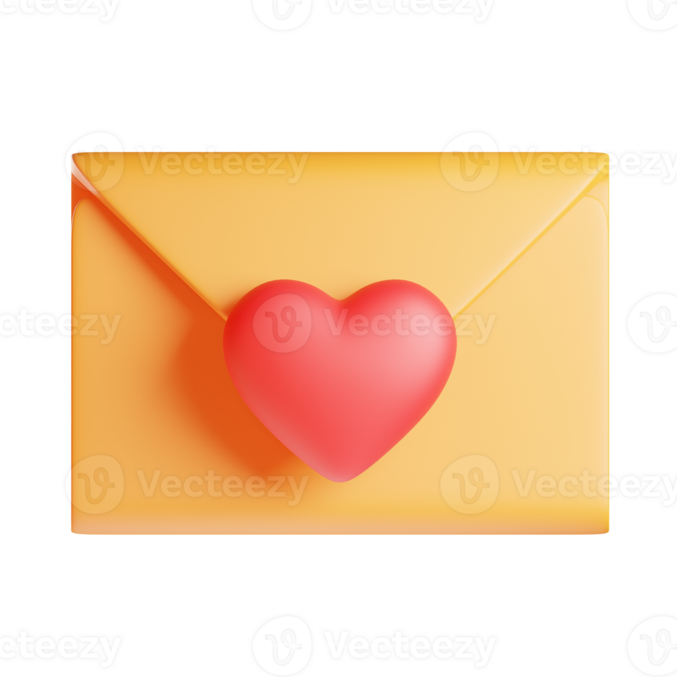 Love Letter 3d Illustration png