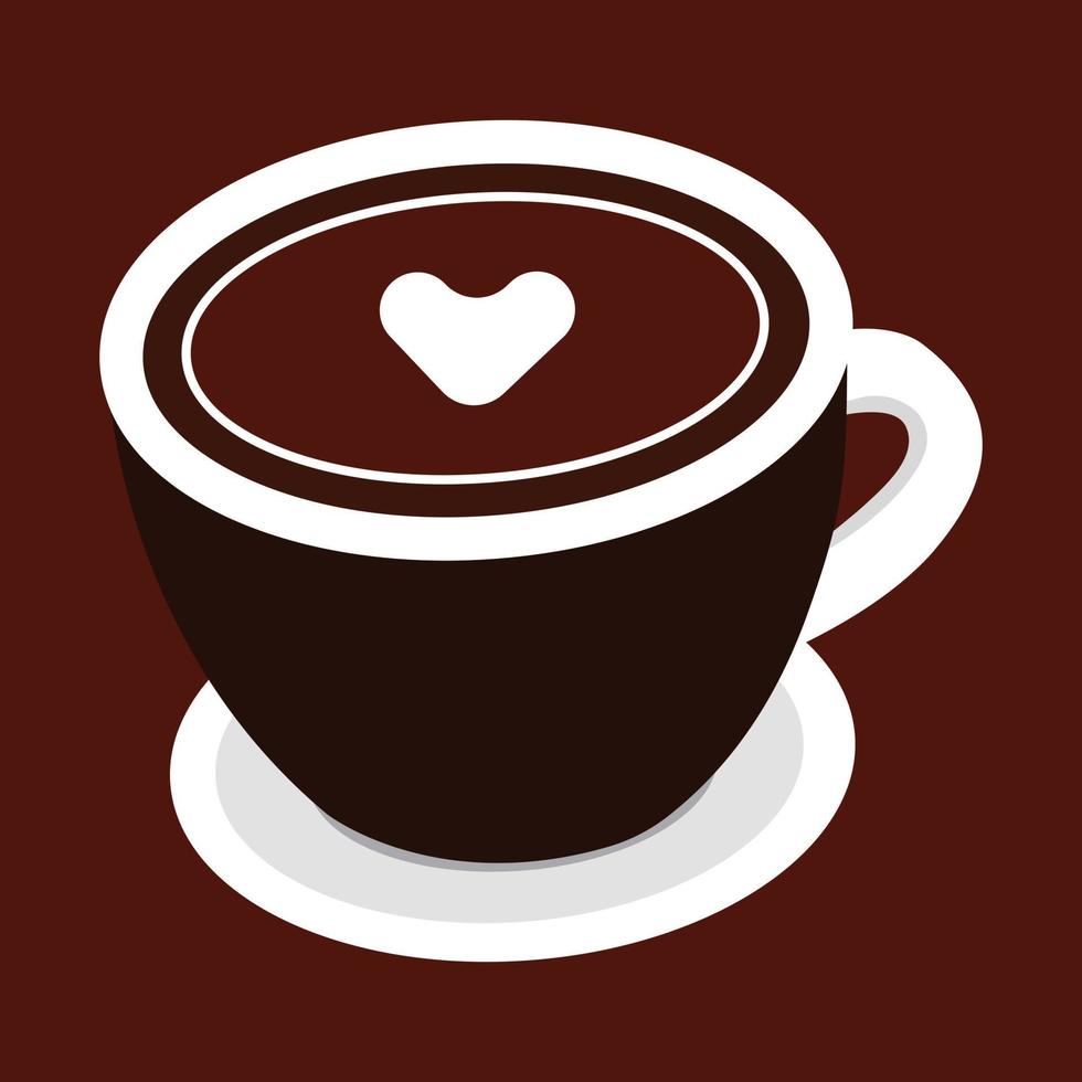 Relaxation morning coffee cup vector art