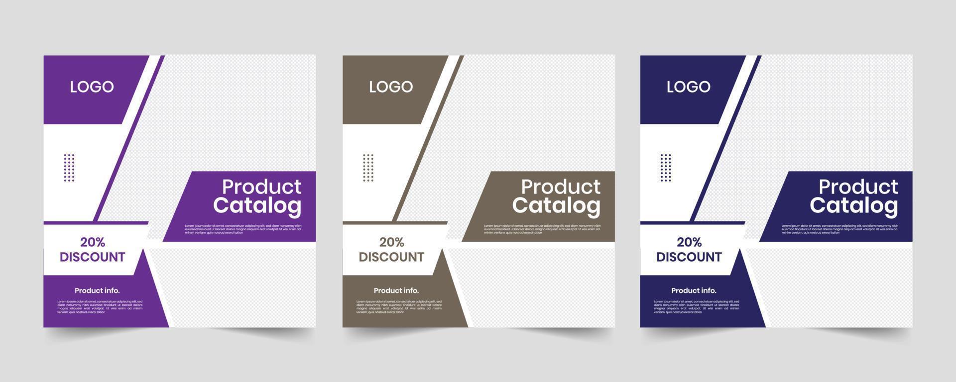 Social media post online creative advertising banner template vector