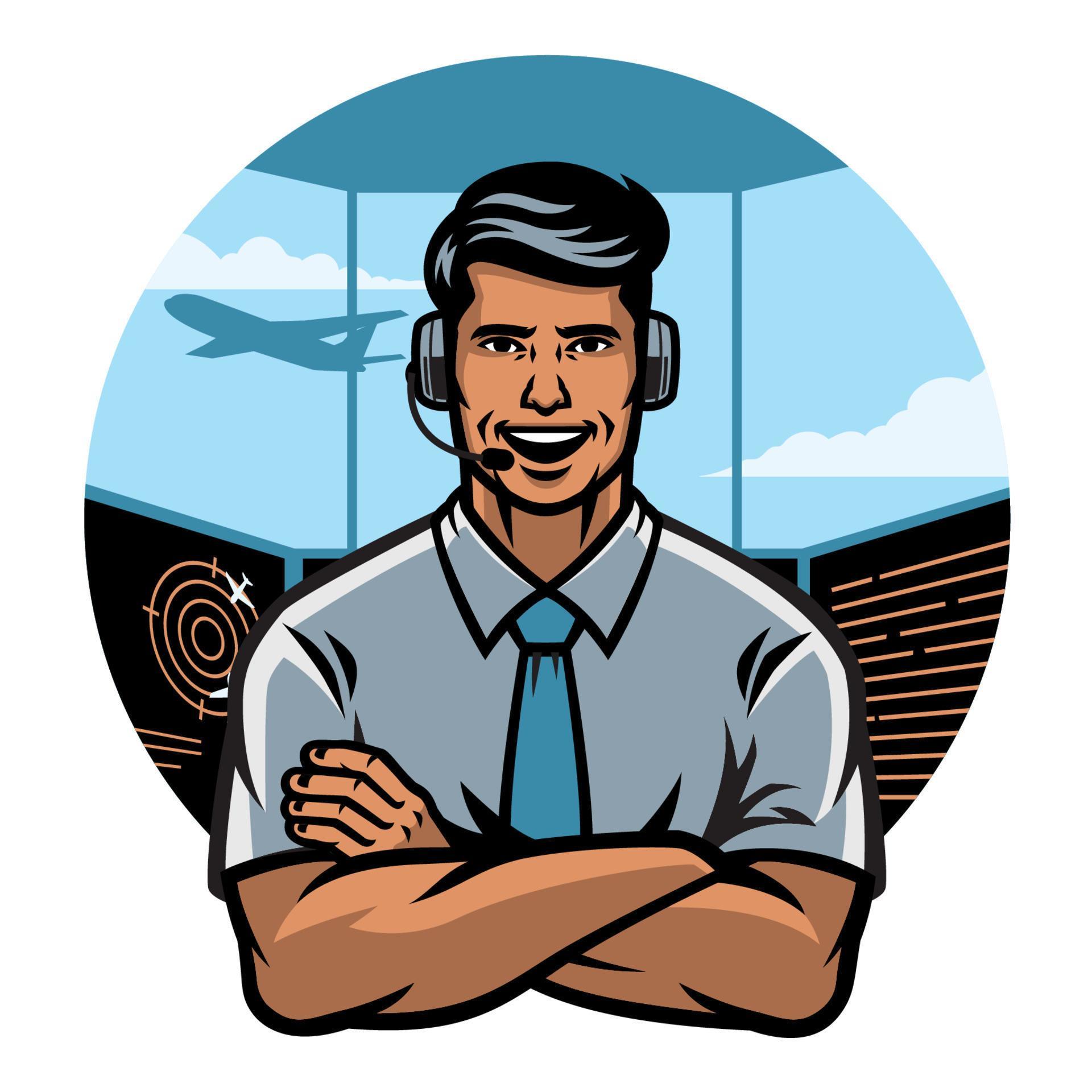 Air Traffic Controller Worker Smiling 22660810 Vector Art At Vecteezy air-traffic-controller-worker-smiling-22660810-vector-art-at-vecteezy