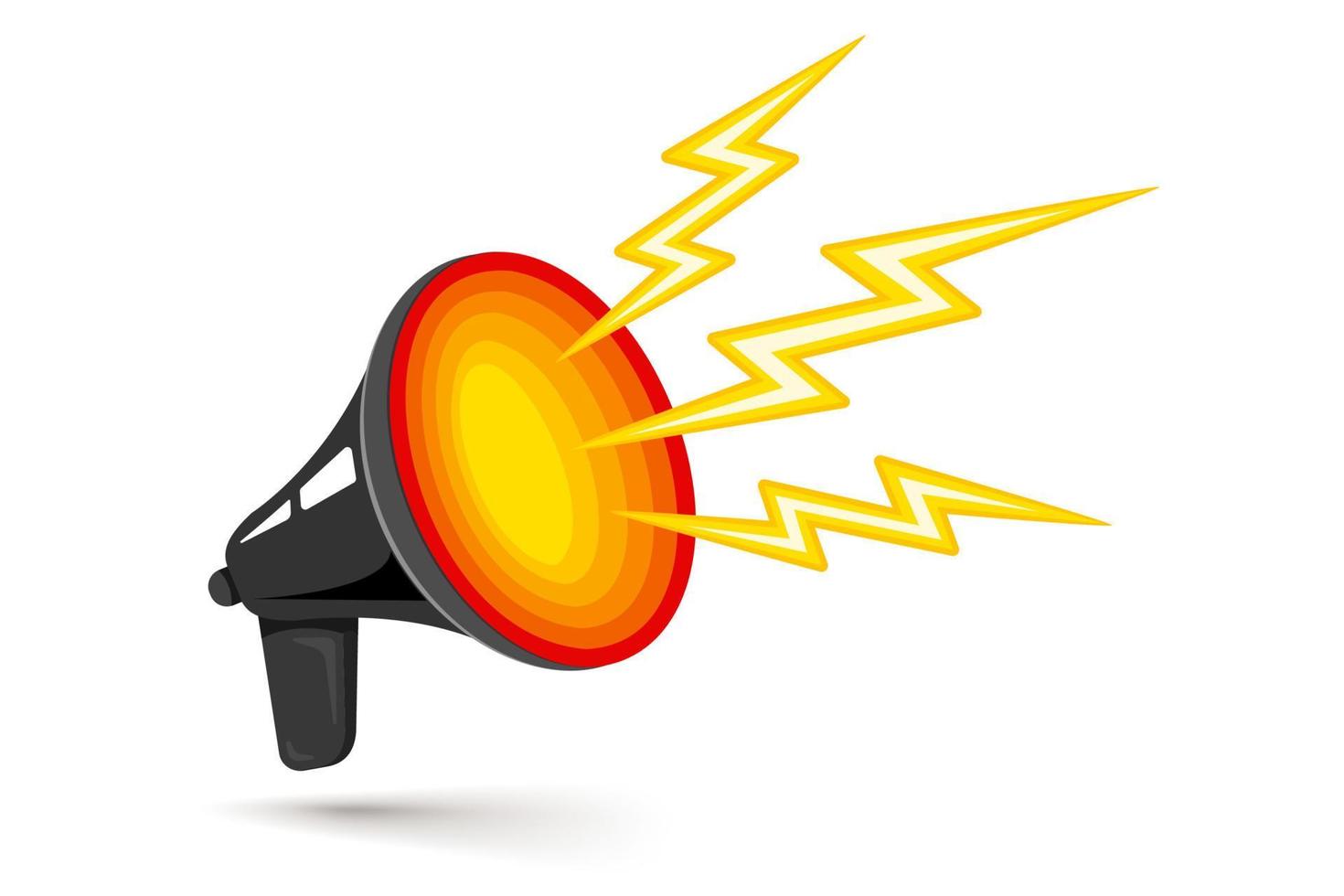 Vector icon of vintage megaphone for  breaking news or sale.