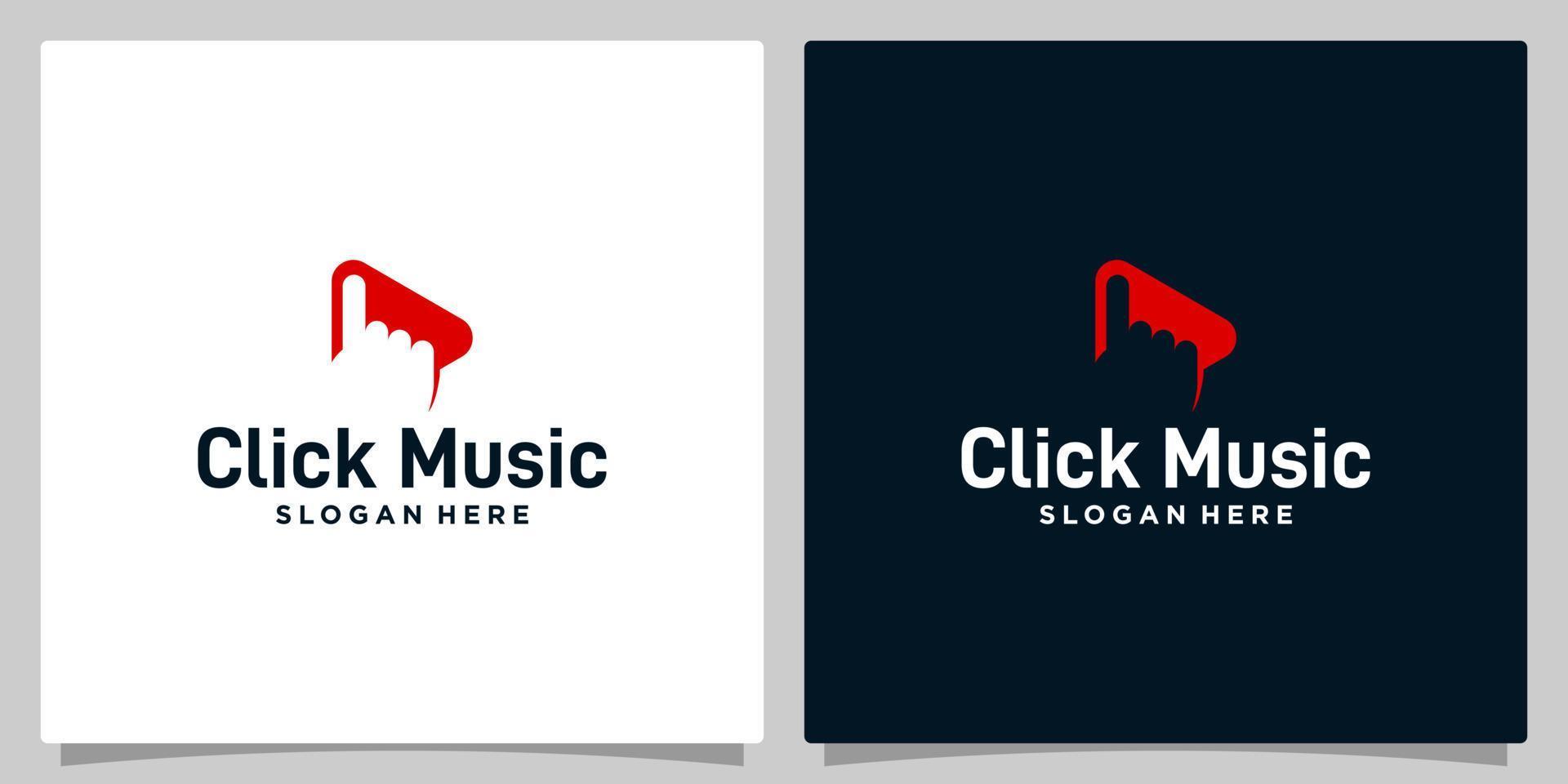 Click Play Video Logo Template Design Vector, Design Concept, Creative Symbol, Icon vector