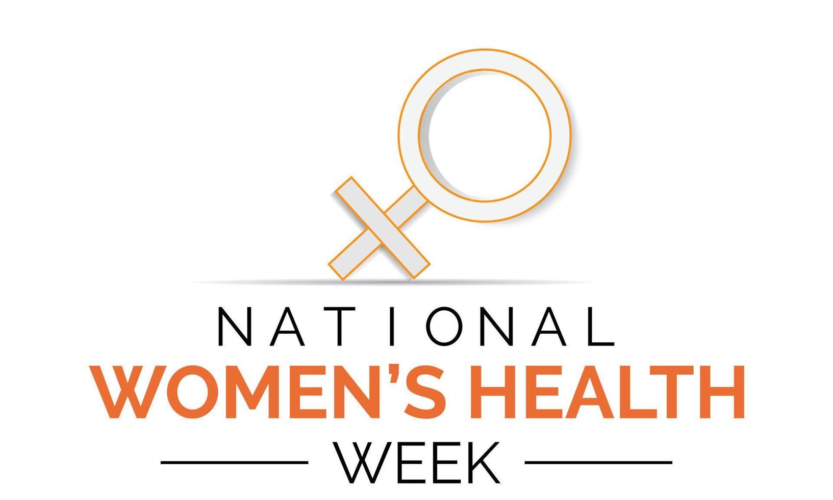 nacional De las mujeres salud semana empieza cada año en de la madre día a animar mujer a hacer su salud y bienestar modelo para fondo, bandera, tarjeta, póster. vector
