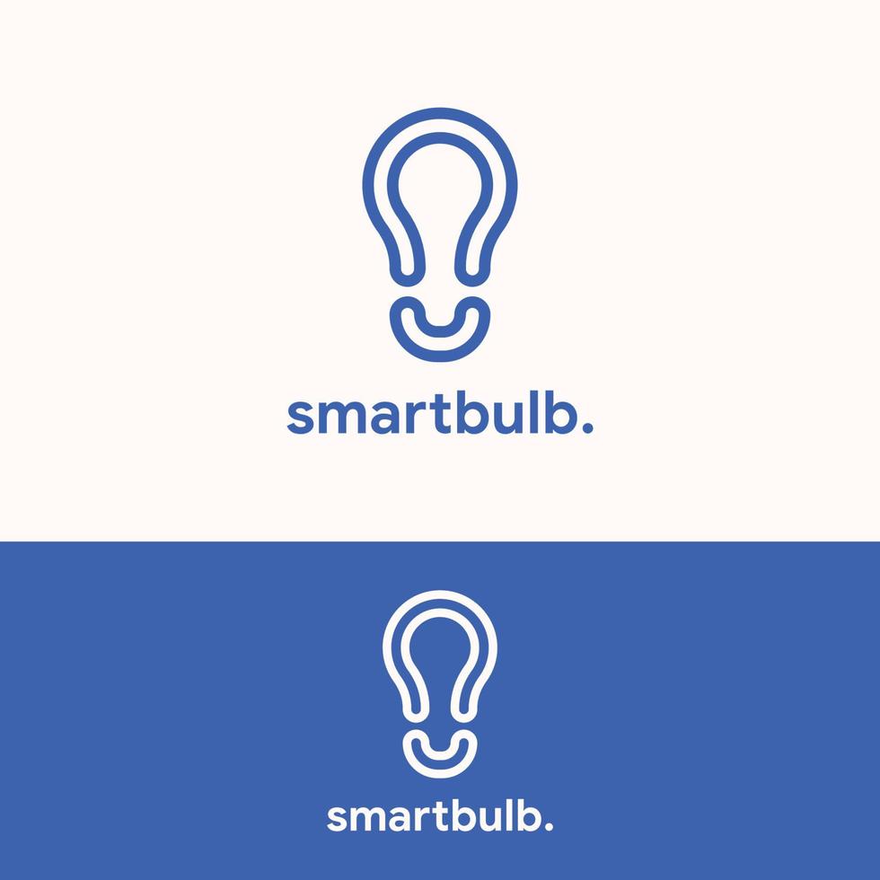 simple bulb lamp logo template vector