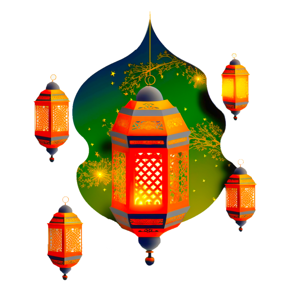 Ramadan kareem lantaarn illustratie png