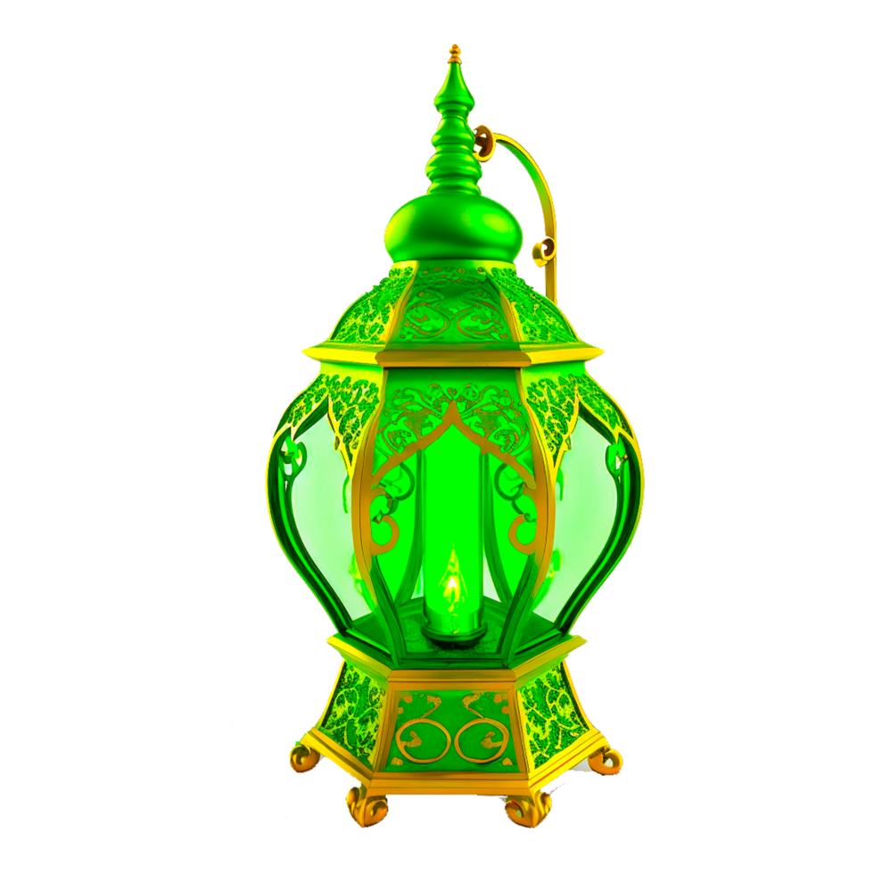 groen tekenfilm Arabisch Ramadan lantaarn png