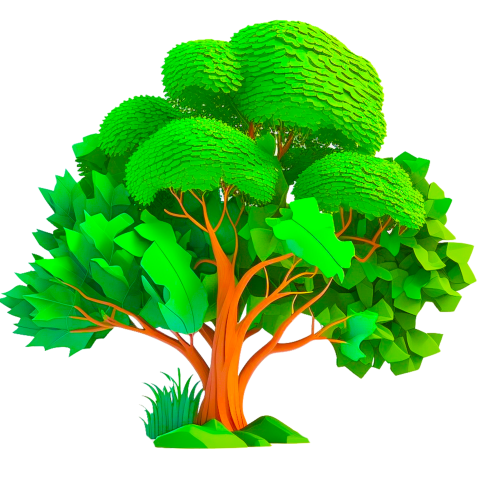 carino verde albero icona gratuito illustrazione png