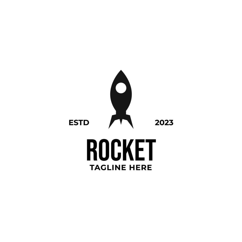 Vector rocket launch logo design concept illustration idea