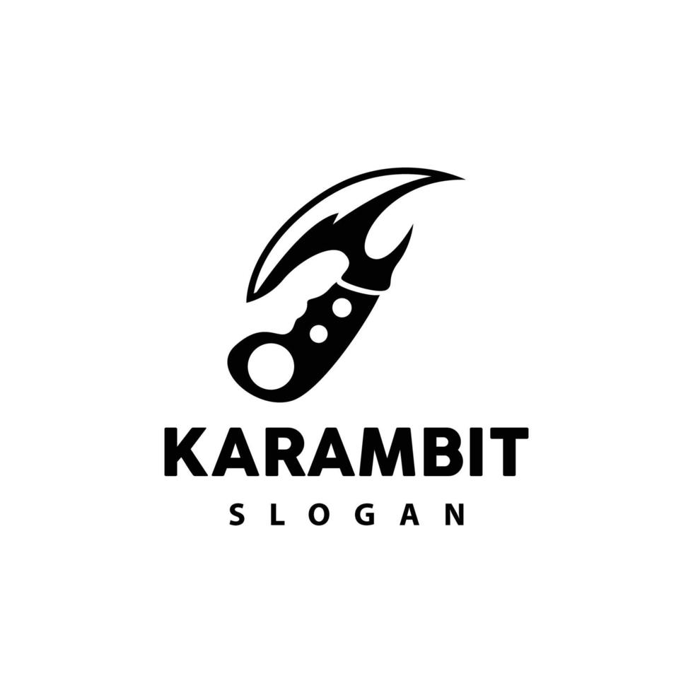 Kerambit Logo, Indonesia Fighting Weapon Vector, Ninja Fighting Tool Simple Design, Template Illustration Symbol Icon vector