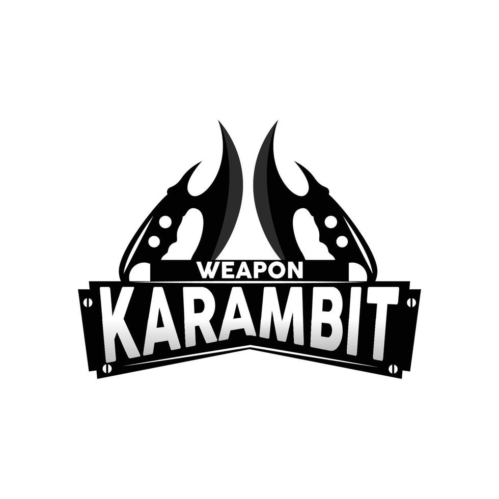 Kerambit Logo, Indonesia Fighting Weapon Vector, Ninja Fighting Tool Simple Design, Template Illustration Symbol Icon vector