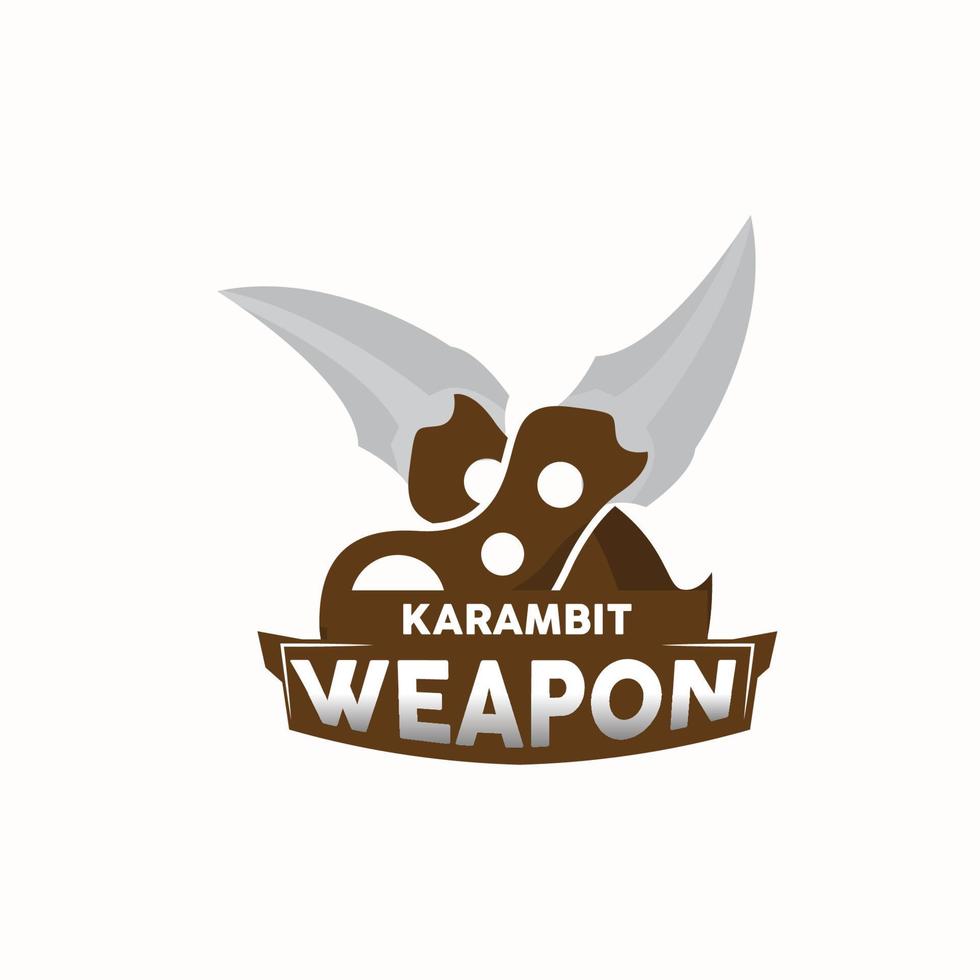 Kerambit Logo, Indonesia Fighting Weapon Vector, Ninja Fighting Tool Simple Design, Template Illustration Symbol Icon vector