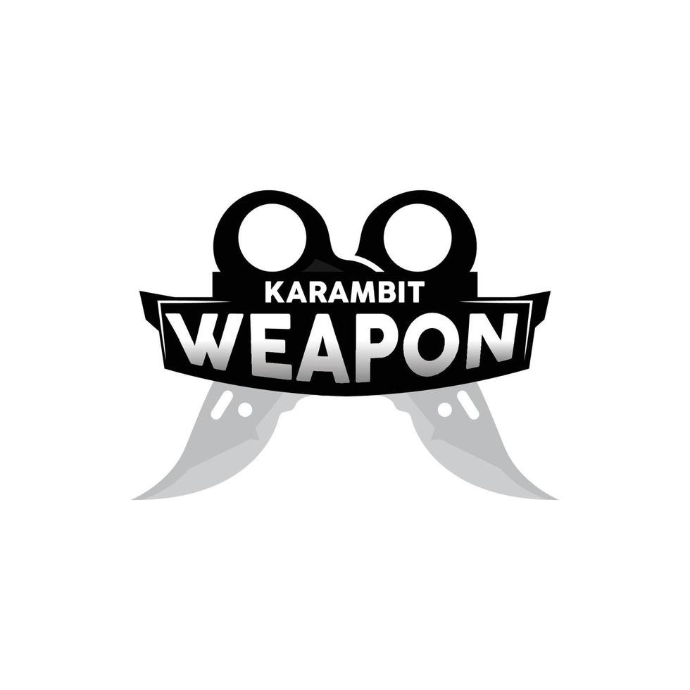 Kerambit Logo, Indonesia Fighting Weapon Vector, Ninja Fighting Tool Simple Design, Template Illustration Symbol Icon vector