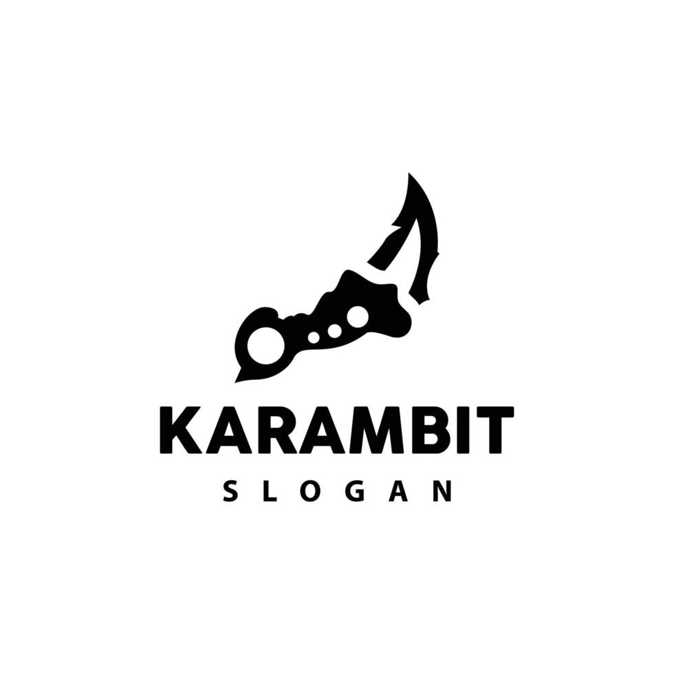 Kerambit Logo, Indonesia Fighting Weapon Vector, Ninja Fighting Tool Simple Design, Template Illustration Symbol Icon vector