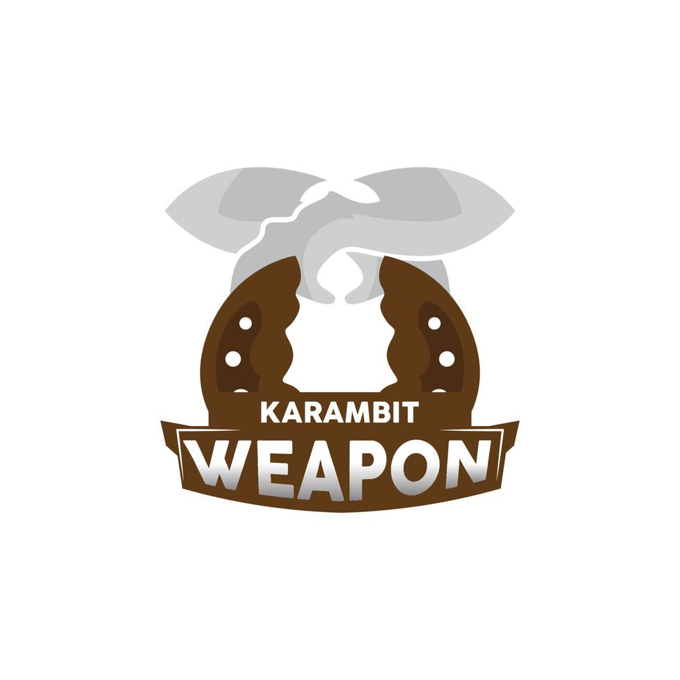 Kerambit Logo, Indonesia Fighting Weapon Vector, Ninja Fighting Tool Simple Design, Template Illustration Symbol Icon vector