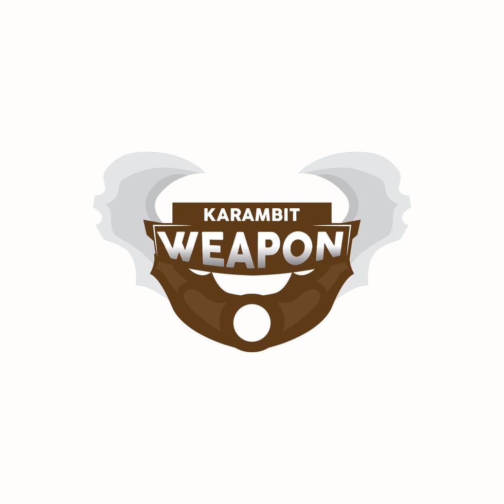 Kerambit Logo, Indonesia Fighting Weapon Vector, Ninja Fighting Tool Simple Design, Template Illustration Symbol Icon vector