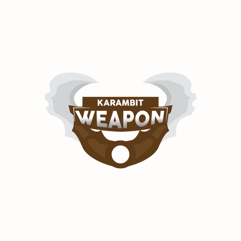 Kerambit Logo, Indonesia Fighting Weapon Vector, Ninja Fighting Tool Simple Design, Template Illustration Symbol Icon vector