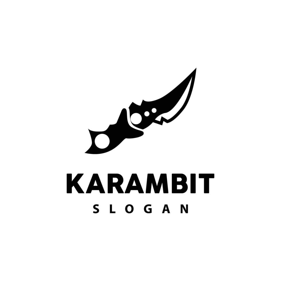 Kerambit Logo, Indonesia Fighting Weapon Vector, Ninja Fighting Tool Simple Design, Template Illustration Symbol Icon vector