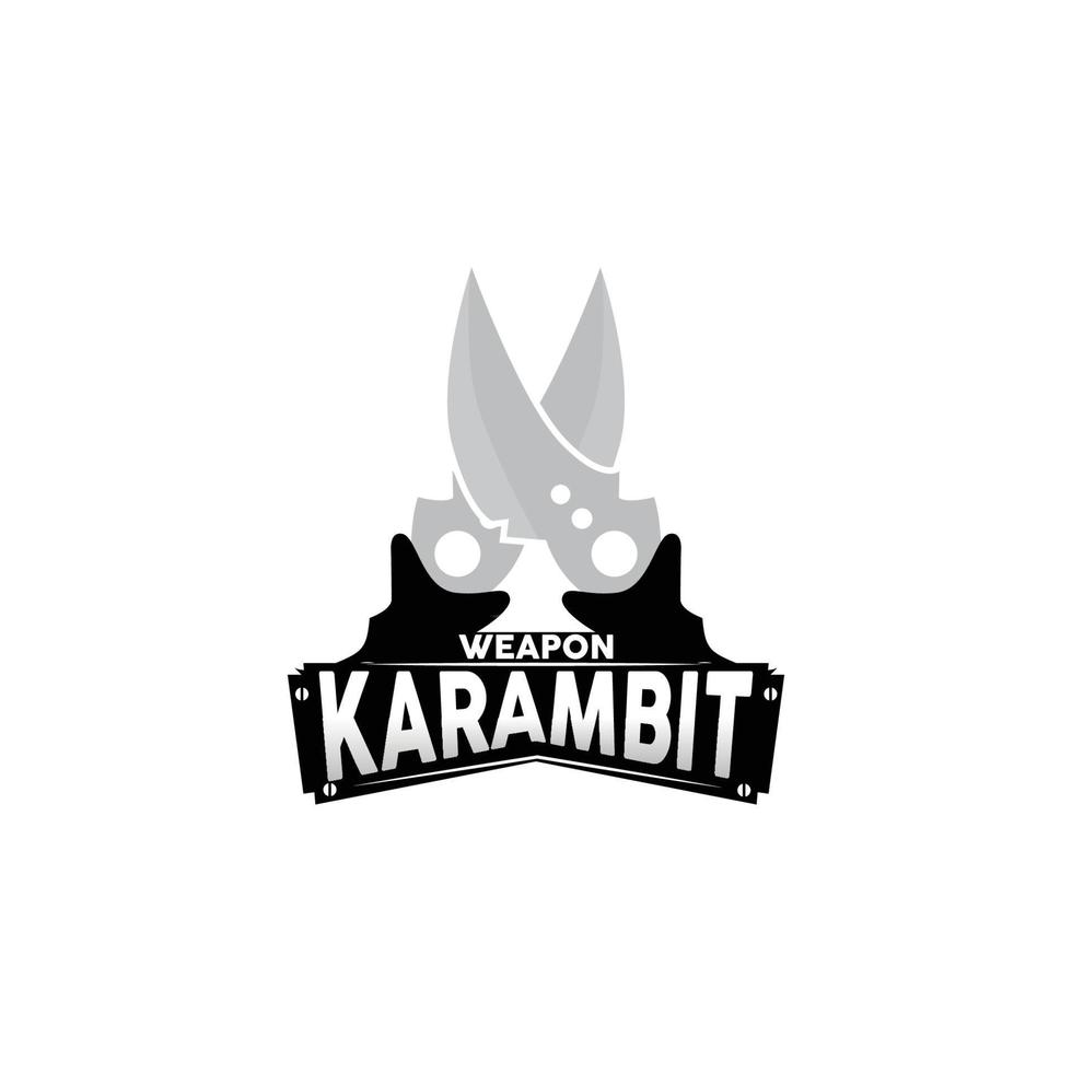 Kerambit Logo, Indonesia Fighting Weapon Vector, Ninja Fighting Tool Simple Design, Template Illustration Symbol Icon vector