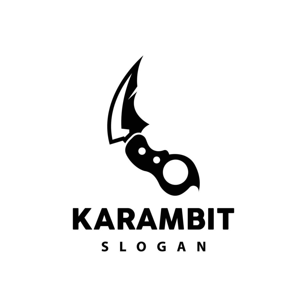 Kerambit Logo, Indonesia Fighting Weapon Vector, Ninja Fighting Tool Simple Design, Template Illustration Symbol Icon vector