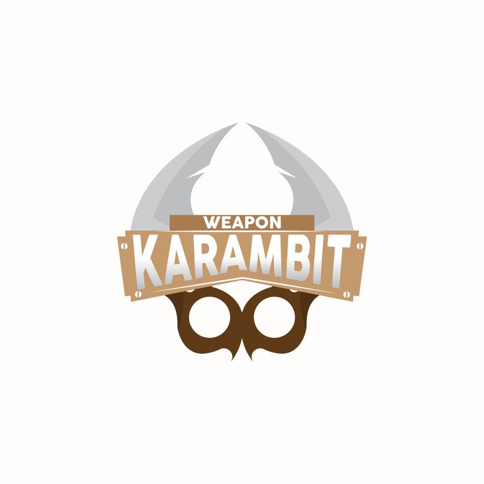 Kerambit Logo, Indonesia Fighting Weapon Vector, Ninja Fighting Tool Simple Design, Template Illustration Symbol Icon vector