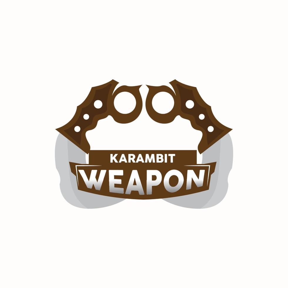 Kerambit Logo, Indonesia Fighting Weapon Vector, Ninja Fighting Tool Simple Design, Template Illustration Symbol Icon vector