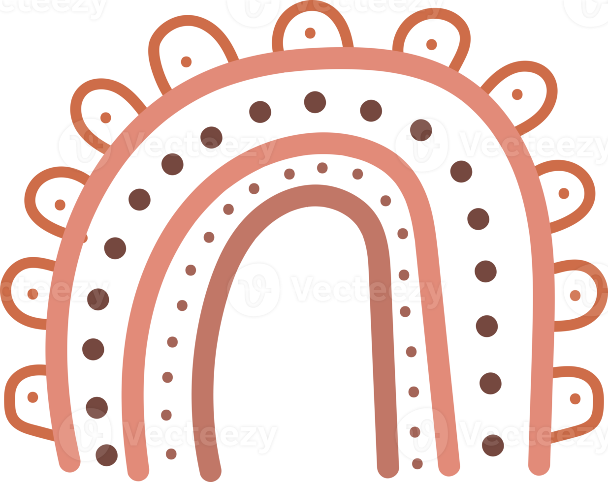 boho abstrait arc en ciel png