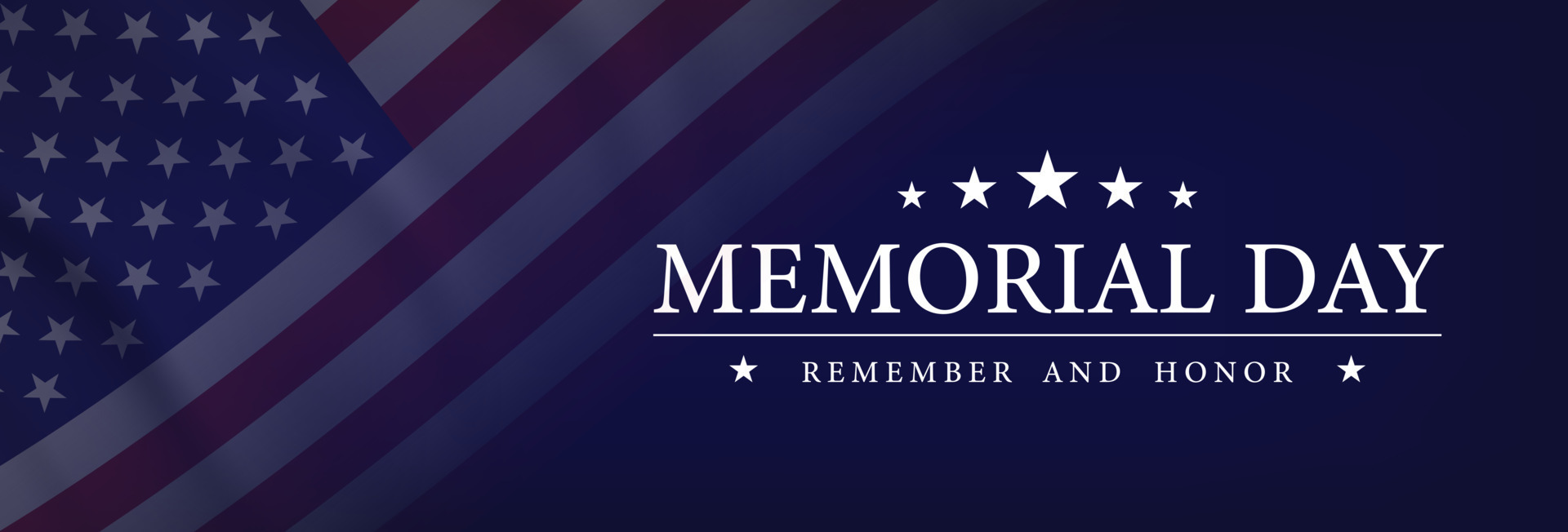 Memorial day background. America national celebration banner design