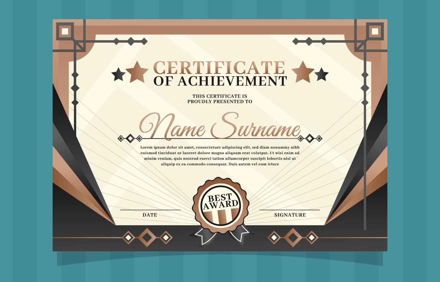 Educational Certificate Template vector