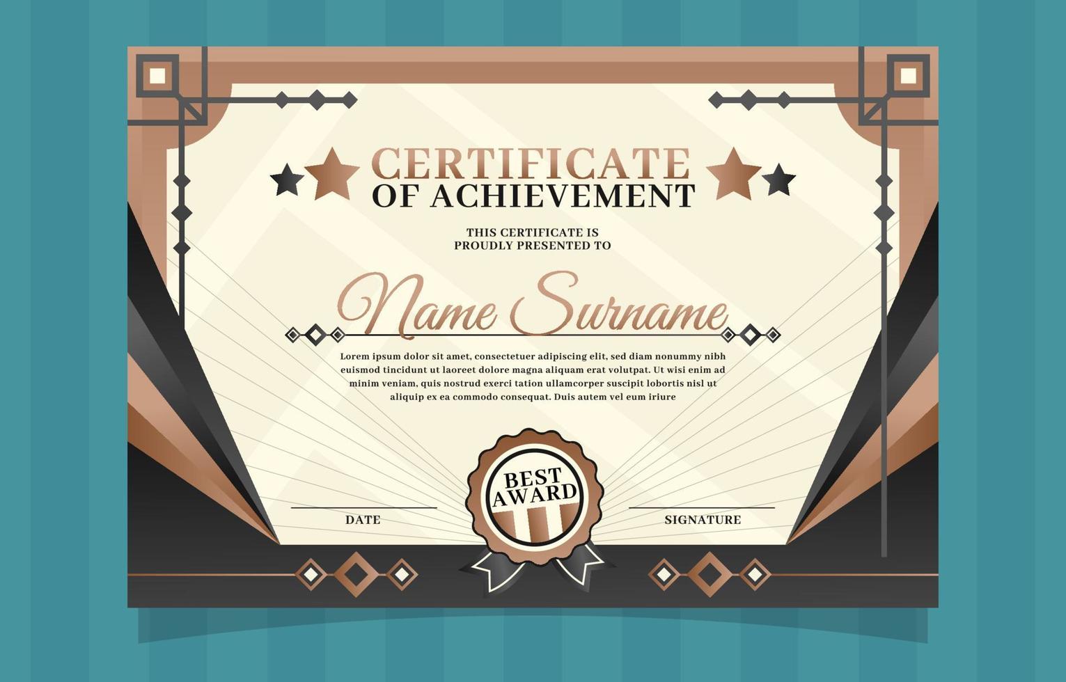 Educational Certificate Template vector