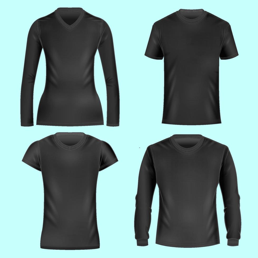Gradient Black T-Shirt Template vector