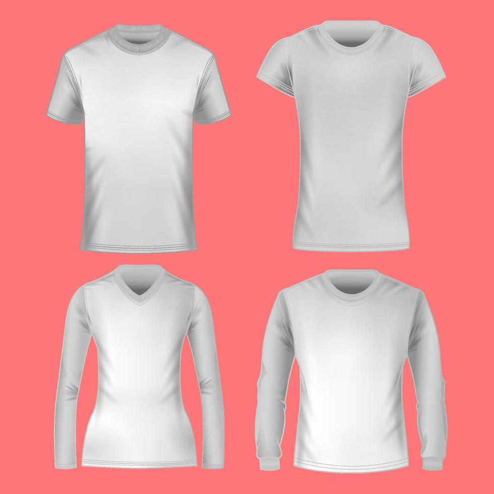 Gradient White T-Shirt Template vector
