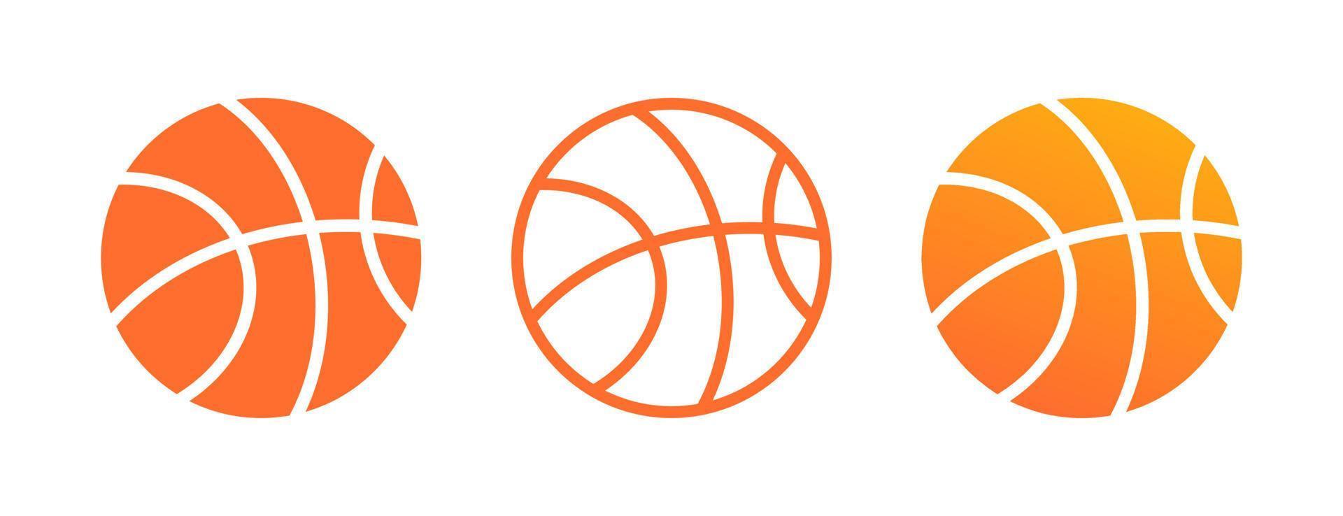 Basketball Icon Styles Sports Vector Illustration