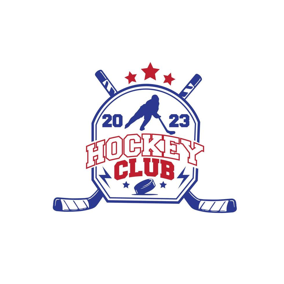 logo hockey sports vector illustration