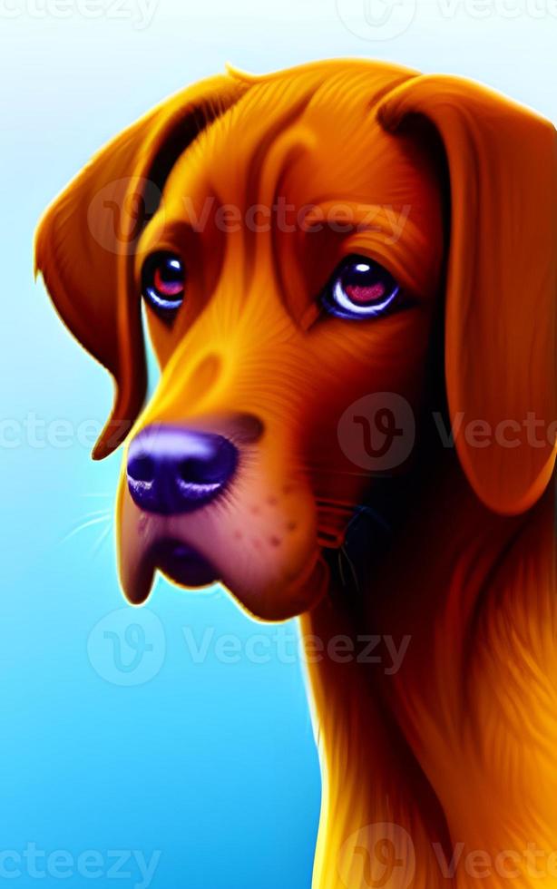 Young Fila Brasileiro Dog with AI Generated photo