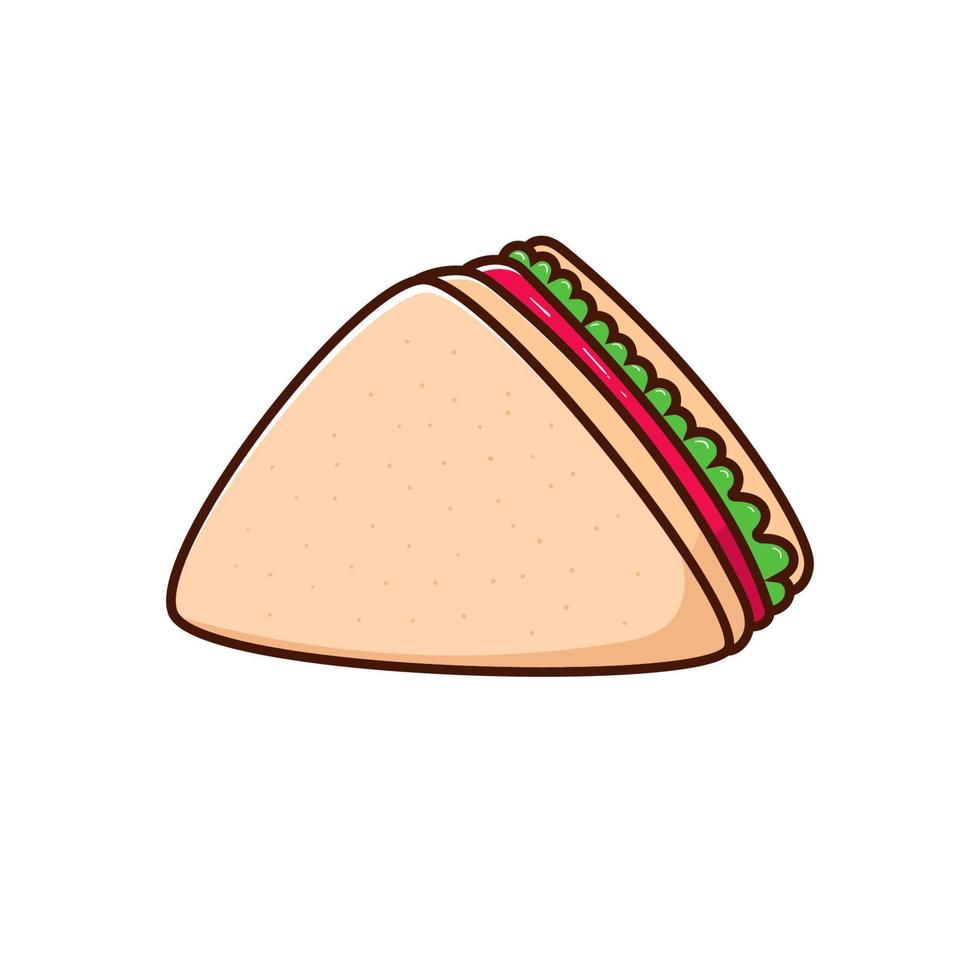 Sandwich vector illustration with cartoon style isolated on white background