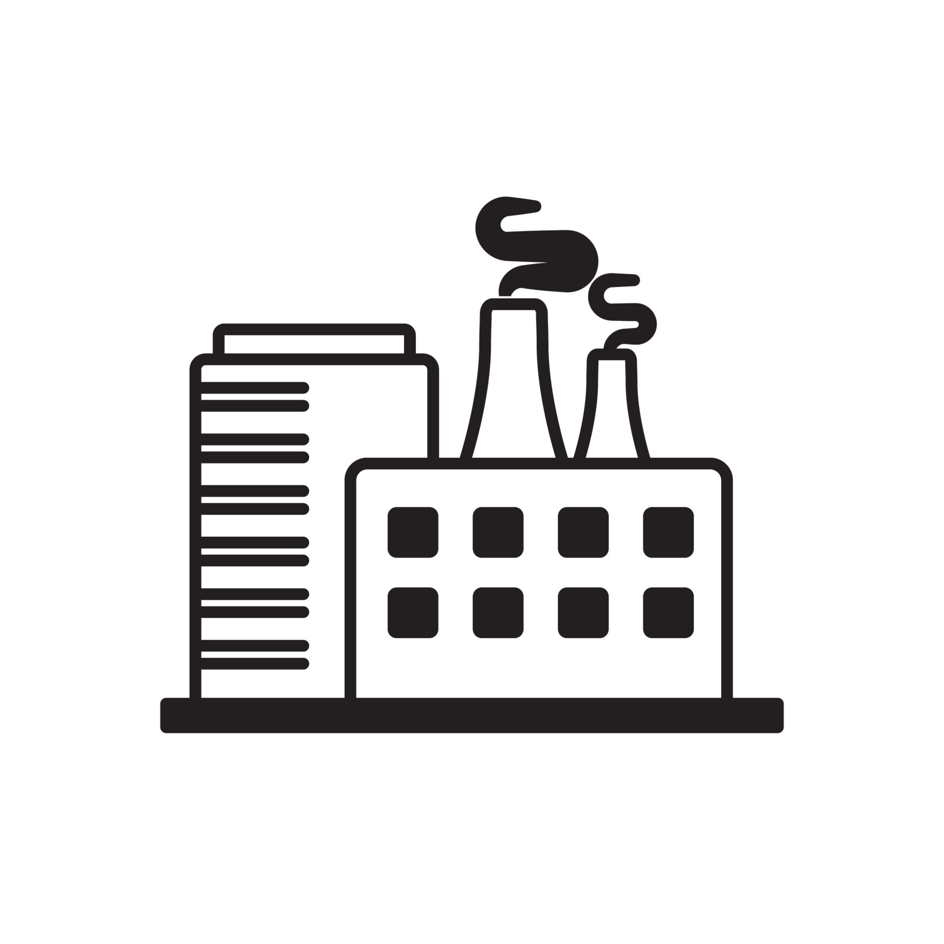 Manufacturing Building Icon