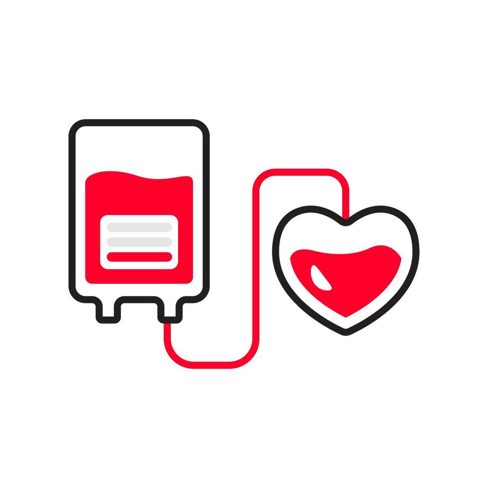 Blood donation concept vector illustration on isolated background