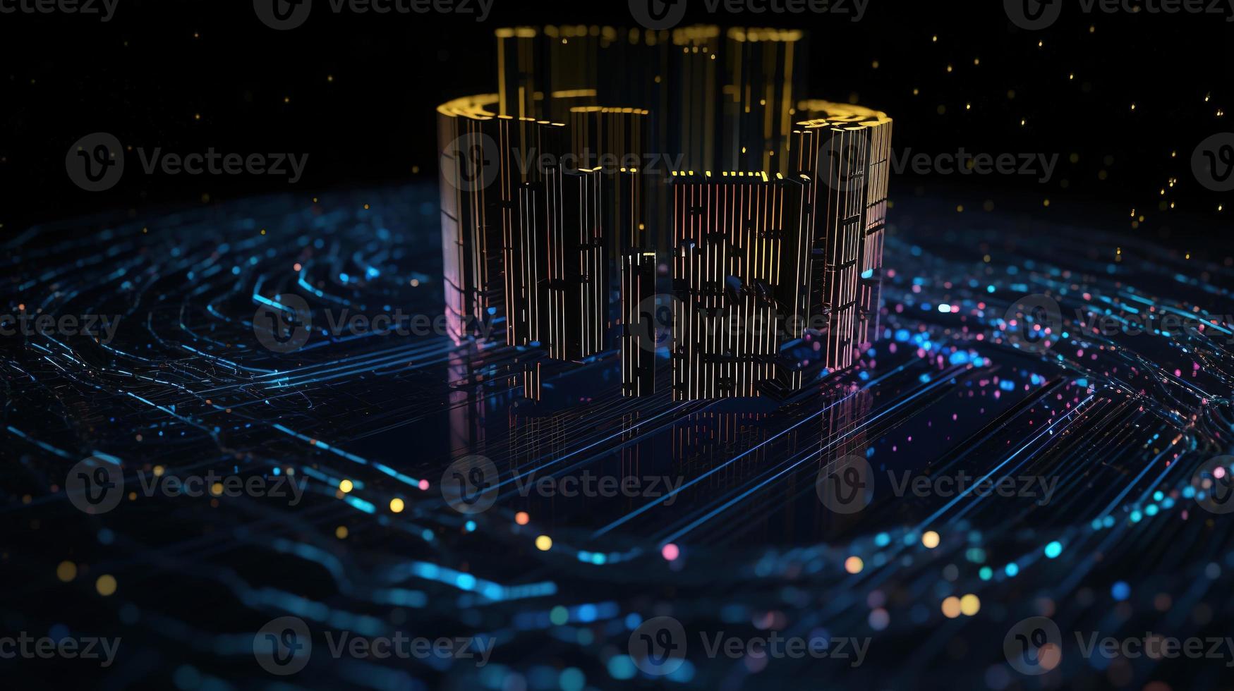 Futuristic technological background3D rendering,3D rendering of abstract technology concept. Futuristic cyberspace background,Abstract 3d rendering of data processing. Futuristic technol photo