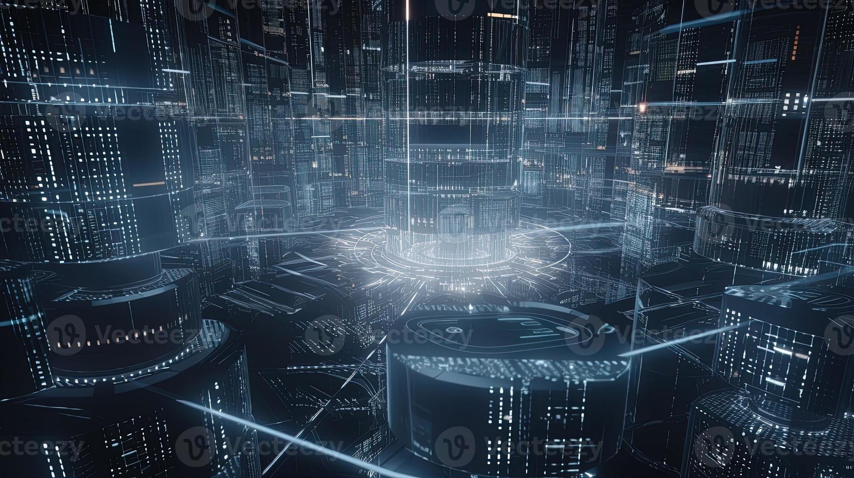 Futuristic technological background3D rendering,3D rendering of abstract technology concept. Futuristic cyberspace background,Abstract 3d rendering of data processing. Futuristic technol photo