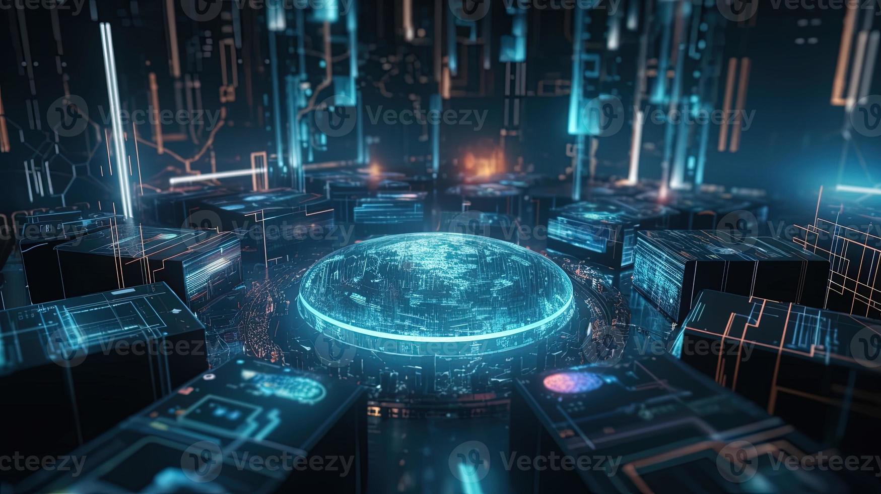 Futuristic technological background3D rendering,3D rendering of abstract technology concept. Futuristic cyberspace background,Abstract 3d rendering of data processing. Futuristic technol photo