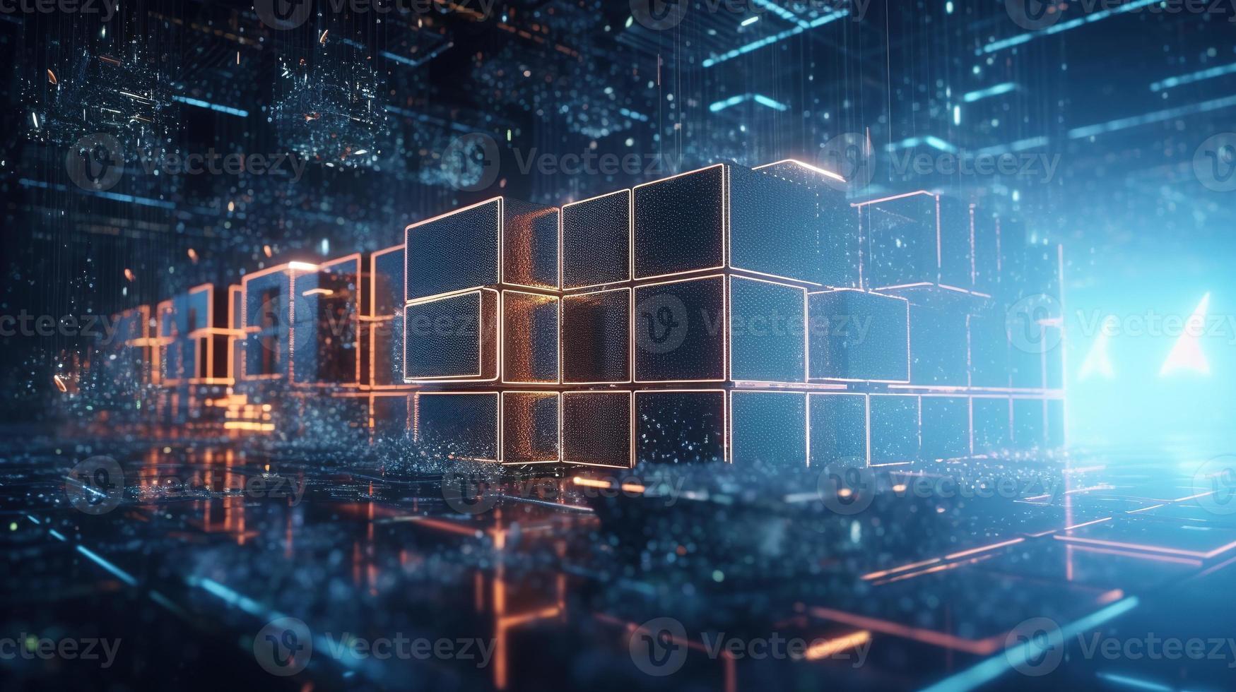 Futuristic technological background3D rendering,3D rendering of abstract technology concept. Futuristic cyberspace background,Abstract 3d rendering of data processing. Futuristic technol photo