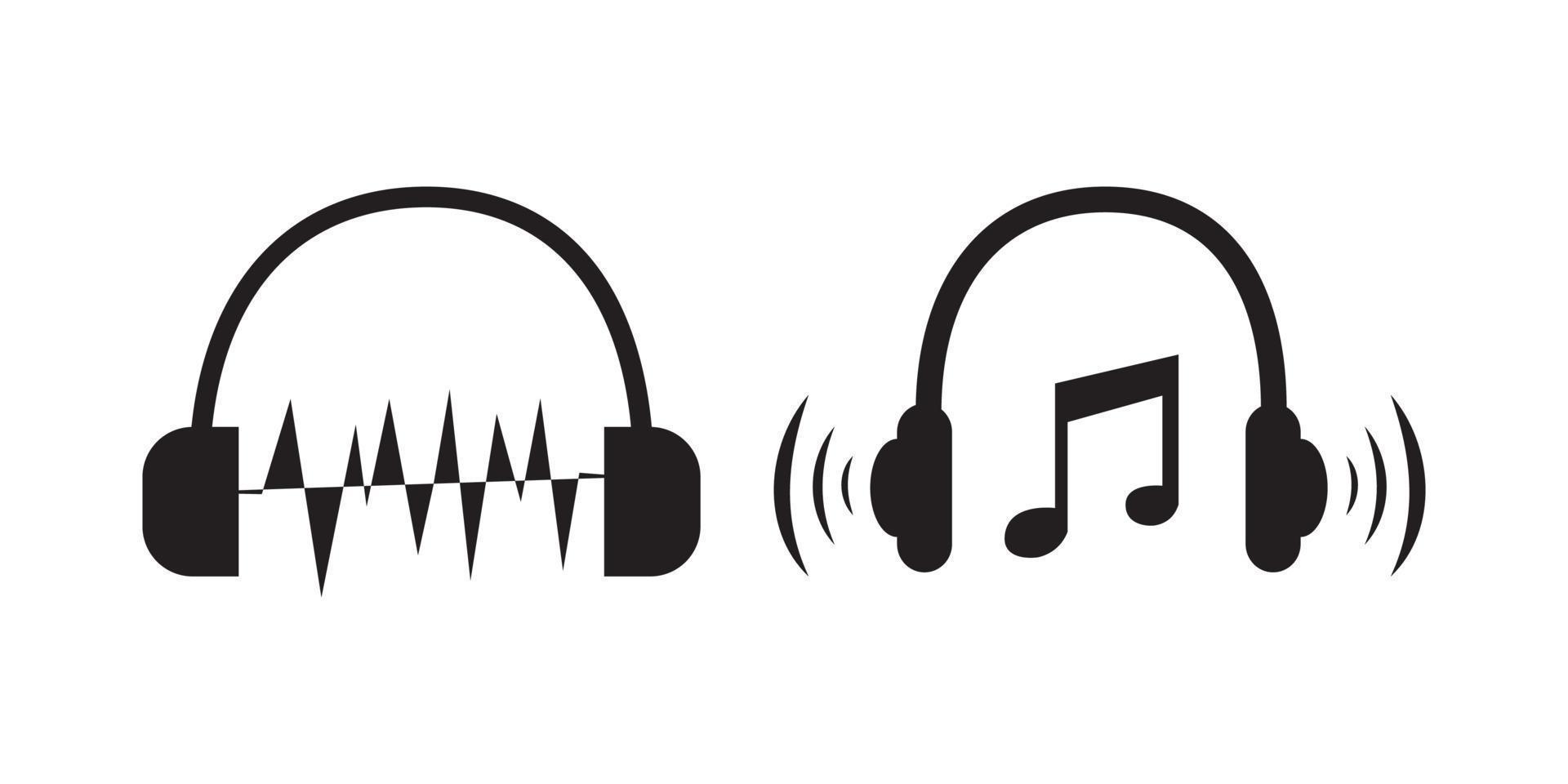 Abstract Vector Music Headphone Icon Design Template