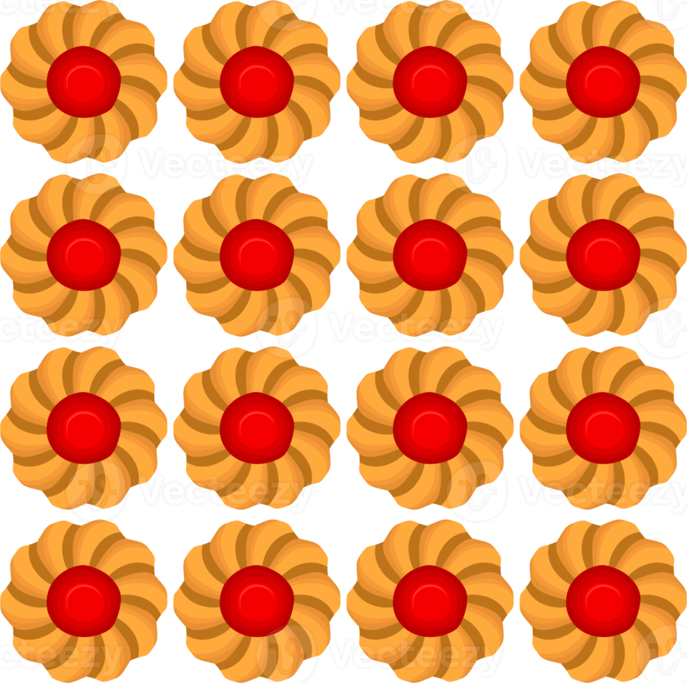 Pattern homemade cookie different taste in pastry biscuit png