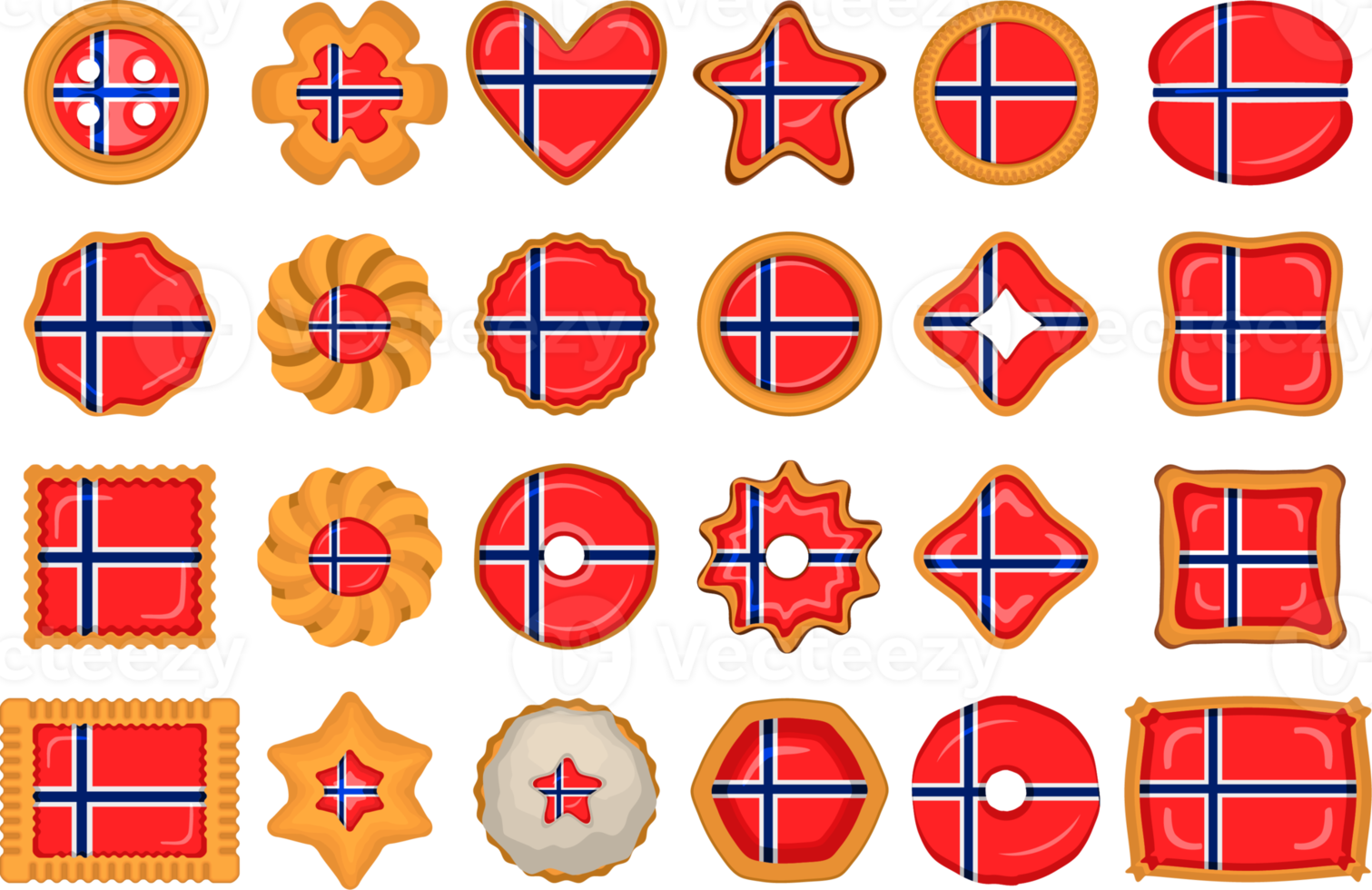 fatti in casa biscotto con bandiera nazione Norvegia nel gustoso biscotto png