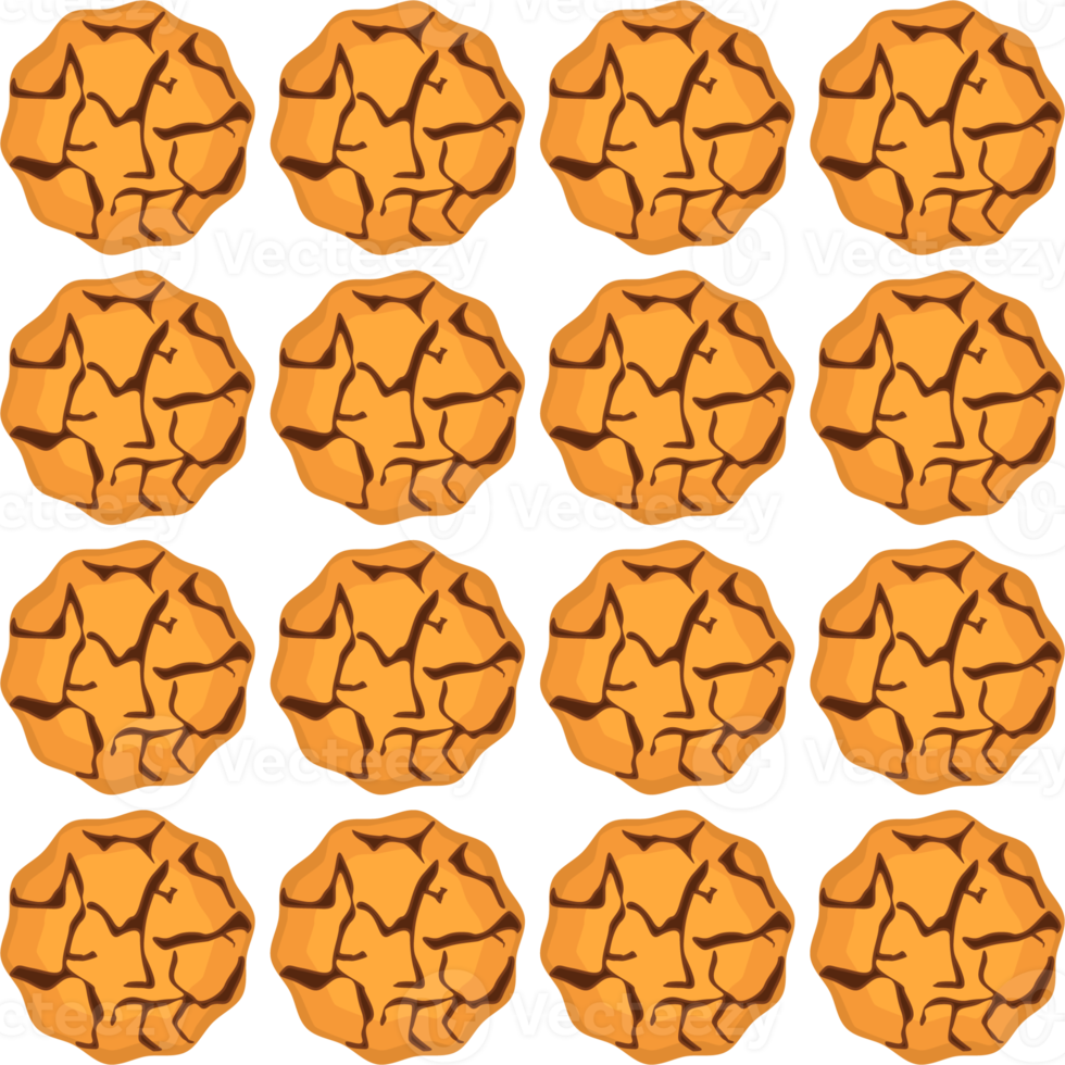 Pattern homemade cookie different taste in pastry biscuit png