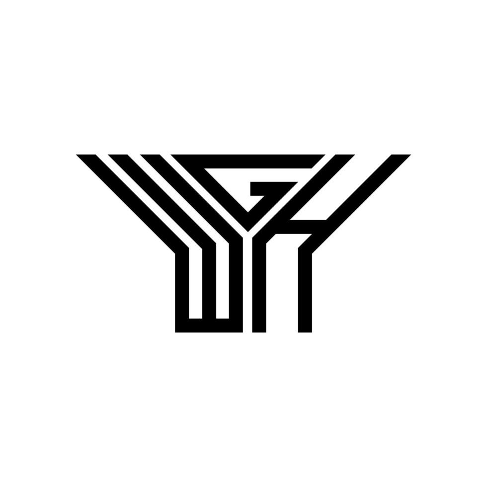 diseño creativo del logotipo de la letra wgh con gráfico vectorial, logotipo simple y moderno de wgh. vector